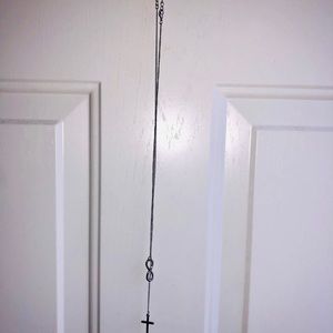 Silver Infinity Cross Necklace